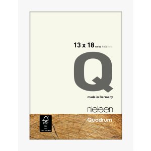 Nielsen cadru detașabil din lemn Quadrum 13x18 cm alb opac