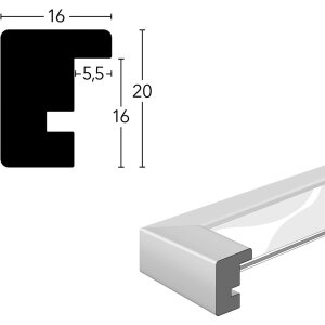 Nielsen cadru din lemn Skava alb 59.4x84.1 cm cu passe-partout 42x59.4 cm