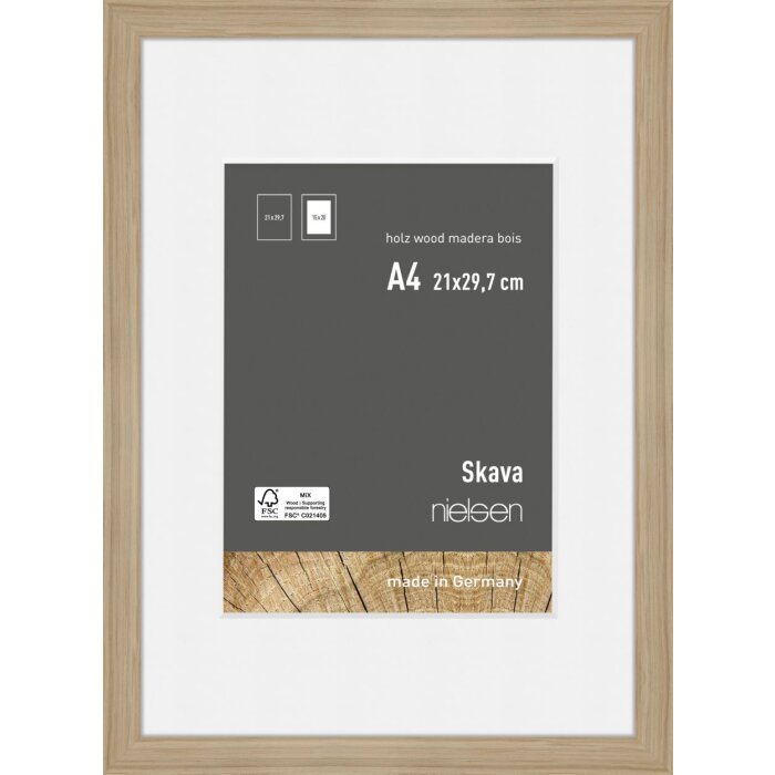 Nielsen cadru din lemn stejar Skava 21x29.7 cm cu passe-partout 15x20 cm