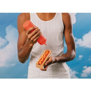 EatMySocks Șosete Hot Dog Idee de cadou amuzant șosete de vițel mix de bumbac 1 pereche