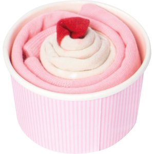 EatMySocks șosete lungi Strawberry Cupcake cutie cadou șosete vițel