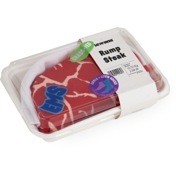 EatMySocks pachet dublu de șosete Rump Steak 2 perechi bumbac 30° ciclu de spălare