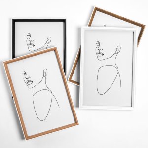 Walther cadru din lemn Silhouette 20x30 cm negru MDF profil sticlă transparentă