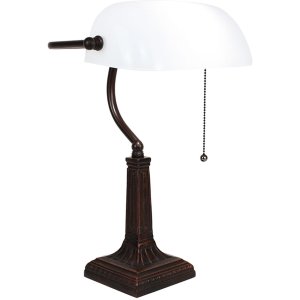 LumiLamp 5LL-5686 Lampă de masă alb 26x16x40 cm E27-max 1x40W Lampă bancher