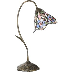 LumiLamp 5LL-6311 Lampă de masă Tiffany roz 27x15x48 cm...