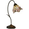 LumiLamp 5LL-6311 Lampă de masă Tiffany roz 27x15x48 cm E14-max 1x40W