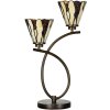 LumiLamp 5LL-6315 Lampă de masă Tiffany bej 46x28x63 cm E14-max 2x40W