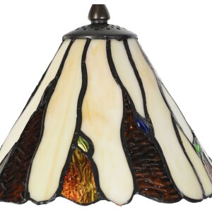 LumiLamp 5LL-6316 Lampă de masă Tiffany Bej Ø 20x60 cm E14-max 1x40W