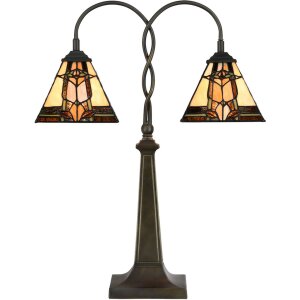 LumiLamp 5LL-6322 Lampă de masă Tiffany bej 48x66 cm...