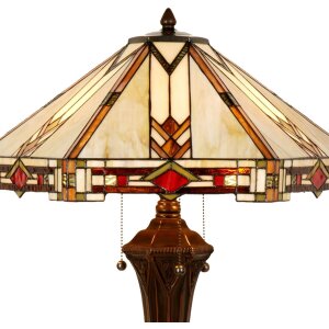 LumiLamp 5LL-6325 Lampă de masă Tiffany bej 50x50x75 cm...