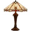 LumiLamp 5LL-6325 Lampă de masă Tiffany bej 50x50x75 cm E27-max 2x60W