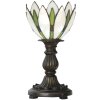 LumiLamp 5LL-6327 Lampă de masă Tiffany alb Ø 18x30 cm E14-max 1x25W