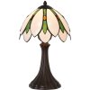 LumiLamp 5LL-6328 Lampă de masă Tiffany alb Ø 25x42 cm E14-max 1x40W