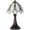 LumiLamp 5LL-6328 Lampă de masă Tiffany alb Ø 25x42 cm E14-max 1x40W