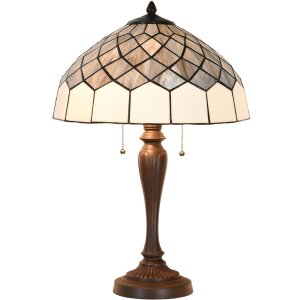 LumiLamp 5LL-6330 Lampă de masă Tiffany gri Ø...