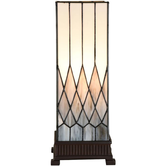 LumiLamp 5LL-6332 Lampă de masă Tiffany gri 18x18x45 cm E27-max 1x40W