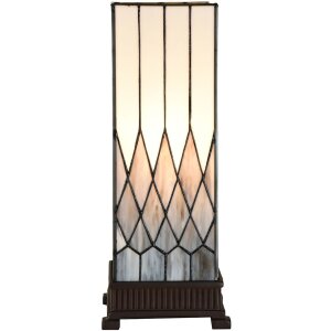 LumiLamp 5LL-6332 Lampă de masă Tiffany gri 18x18x45 cm...