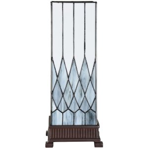 LumiLamp 5LL-6332 Lampă de masă Tiffany gri 18x18x45 cm...