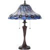 LumiLamp 5LL-6338 Lampă de masă Tiffany albastru Ø 40x60 cm E27-max 2x60W