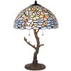 LumiLamp 5LL-6344 Lampă de masă Tiffany albastru Ø 40x60 cm E27-max 2x60W