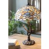 LumiLamp 5LL-6344 Lampă de masă Tiffany albastru Ø 40x60 cm E27-max 2x60W