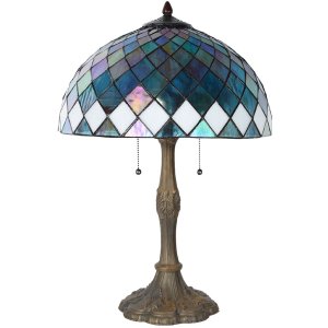 LumiLamp 5LL-6347 Lampă de masă Tiffany albastru Ø...