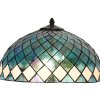 LumiLamp 5LL-6347 Lampă de masă Tiffany albastru Ø 40x61 cm E27-max 2x60W