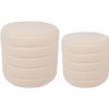 Clayre & Eef 65170 Set de 2 scaune bej Ø 50x45 - Ø 40x40 cm