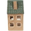 Clayre & Eef 6CE1600 Suport pentru lumânări Christmas Cottage Brown, Green 8x8x15 cm