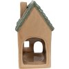 Clayre & Eef 6CE1600 Suport pentru lumânări Christmas Cottage Brown, Green 8x8x15 cm