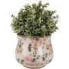 Clayre & Eef 6CE1612S Ghiveci de flori pentru interior bej roz Ø 16x14 cm