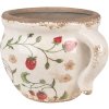 Clayre & Eef 6CE1635 Ghiveci de flori de interior bej roșu 17x14x12 cm