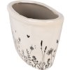 Clayre & Eef 6CEFAF0003L Ghiveci de flori pentru interior Bej, negru 27x13x14 cm