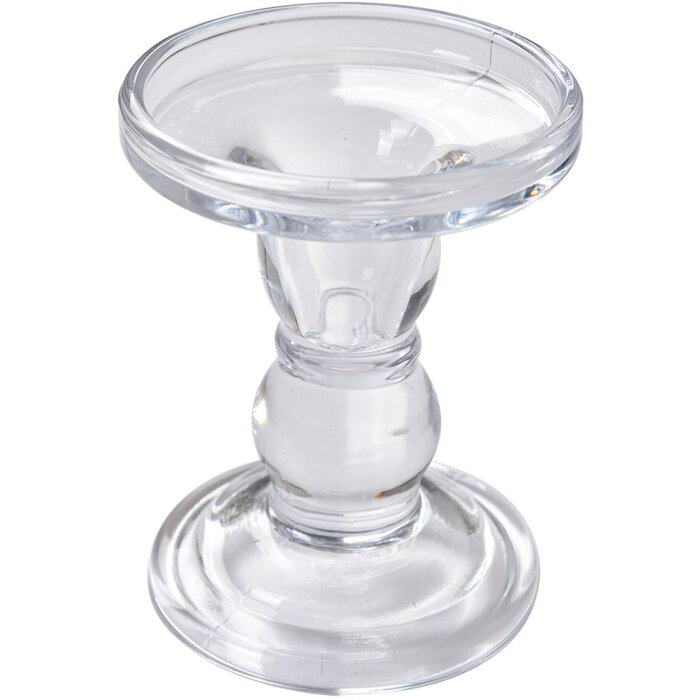 Clayre & Eef 6GL4402 Candelabru Coroană Transparent Ø 8x11 cm