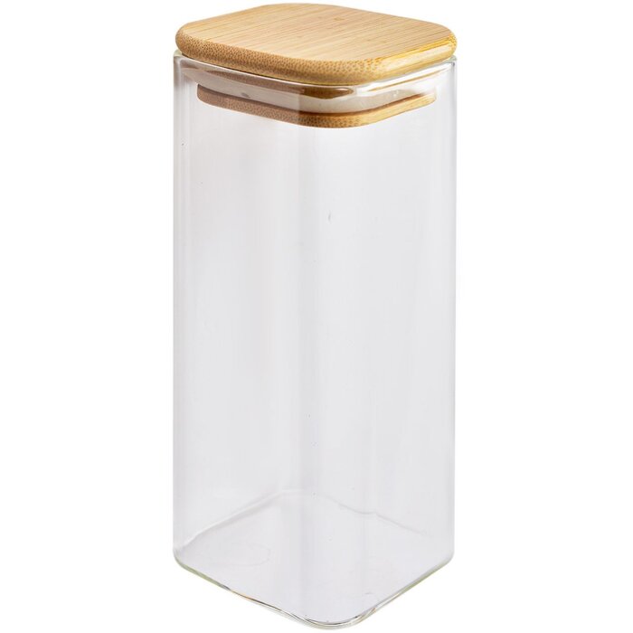 Clayre & Eef 6GL4419 Cutie de depozitare cu capac transparent 6x6x15 cm