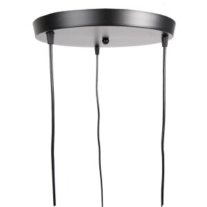 Clayre & Eef 6LMP756 Lampă suspendată negru Ø 35x110 cm - E27-max 3x40W