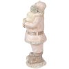 Clayre & Eef 6PR3933 Decorațiune de Crăciun Statuie Moș Crăciun Roz 10x8x21 cm