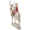 Clayre & Eef 6PR3955 Decorațiune de Crăciun Statuie Moș Crăciun Roșu Alb 20x9x31 cm