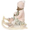 Clayre & Eef 6PR4911 Decorațiune de Crăciun Statuie copil roz 10x6x11 cm