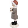 Clayre & Eef 6PR4949 Decorațiune de Crăciun Statuie copil gri, alb 6x6x14 cm