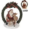 Decorațiuni de Crăciun Moș Crăciun cu LED roșu, verde 19x12x23 cm