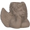 Clayre & Eef 6TE0401S Ghiveci de flori pentru interior Angel Grey 23x13x17 cm