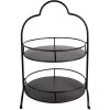 Clayre & Eef 6Y5243 etagere cu 2 niveluri negru Ø 30x45 cm