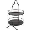 Clayre & Eef 6Y5243 etagere cu 2 niveluri negru Ø 30x45 cm