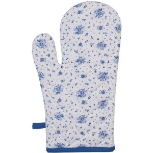 Clayre & Eef BRB44 Oven Mitt Bej Albastru 18x30 cm...