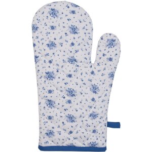 Clayre & Eef BRB44 Oven Mitt Bej Albastru 18x30 cm...