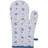 Clayre & Eef BRB44 Oven Mitt Bej Albastru 18x30 cm 100% Bumbac