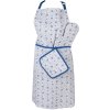 Clayre & Eef BRB44 Oven Mitt Bej Albastru 18x30 cm 100% Bumbac