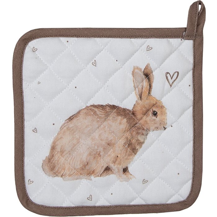 Clayre & Eef BSLC45 Potholder bej maro 20x20 cm