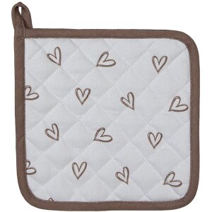 Clayre & Eef BSLC45K Potholder copil bej maro 16x16 cm